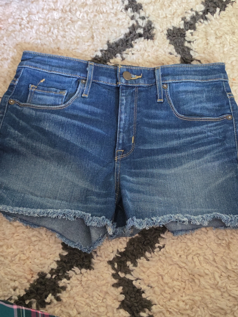 Mossimo Supply Co. Blue Frayed Hem Denim Shorts
